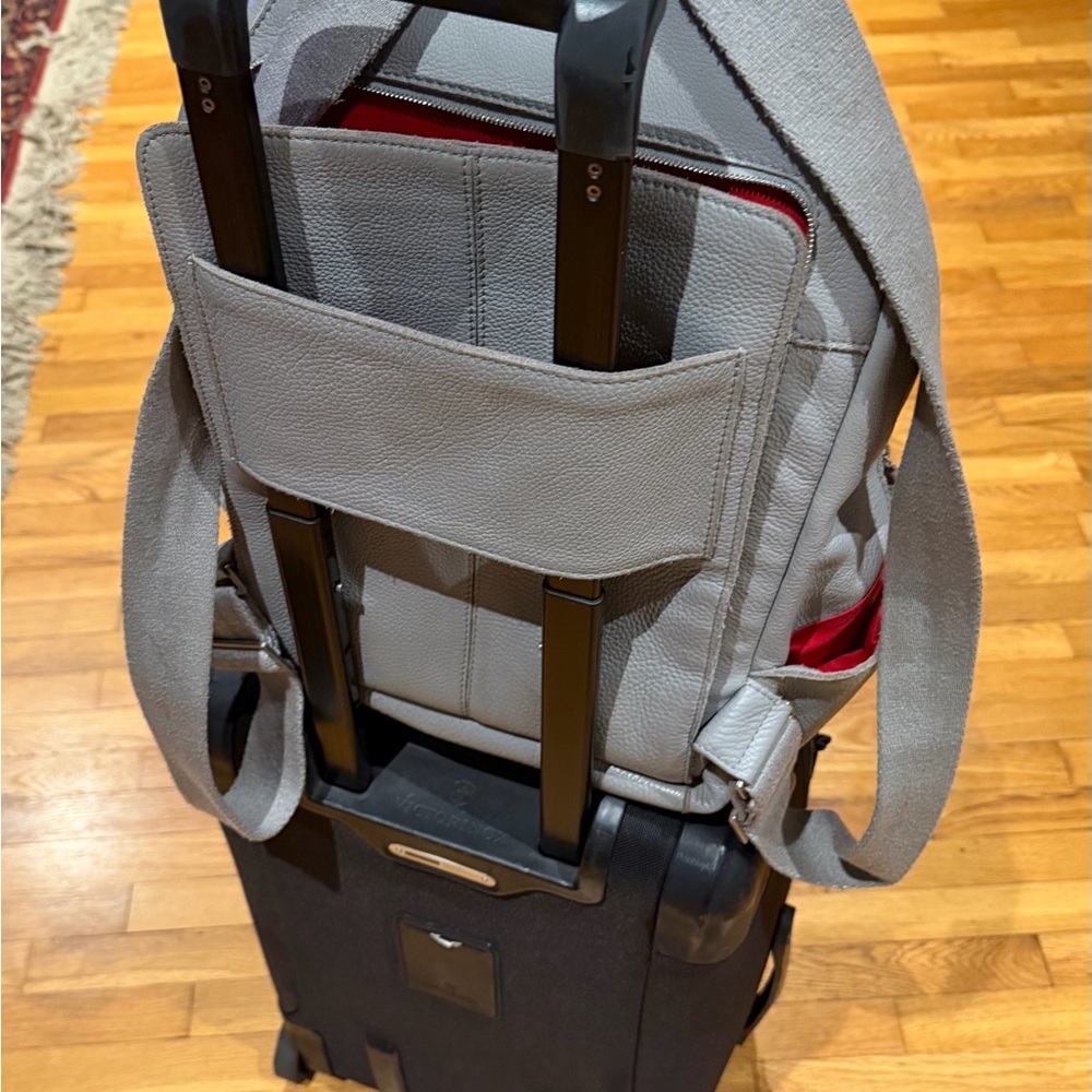 Hammitt Light Gray Leather Backpack - Picture 11 of 13